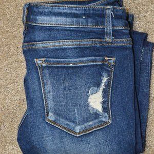 KanCan Signature Dark Blue Destructed Skinny Jeans